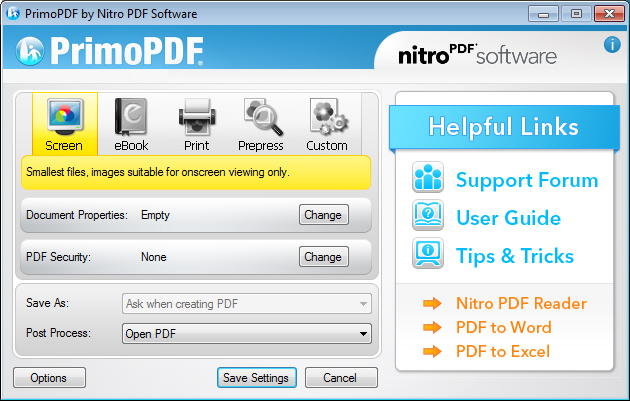PrimoPDF Screenshot 1