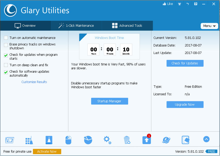 Glary Utilities Screenshot 1