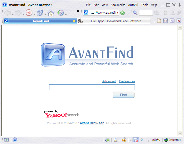 Avant Browser Screenshot 1