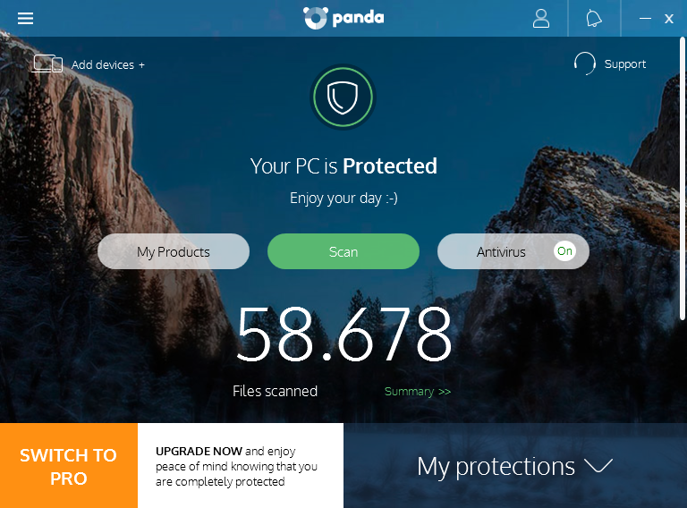 Panda Free Antivirus Screenshot 1