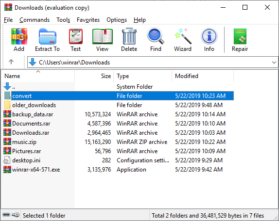 WinRAR (64-bit) Screenshot 2