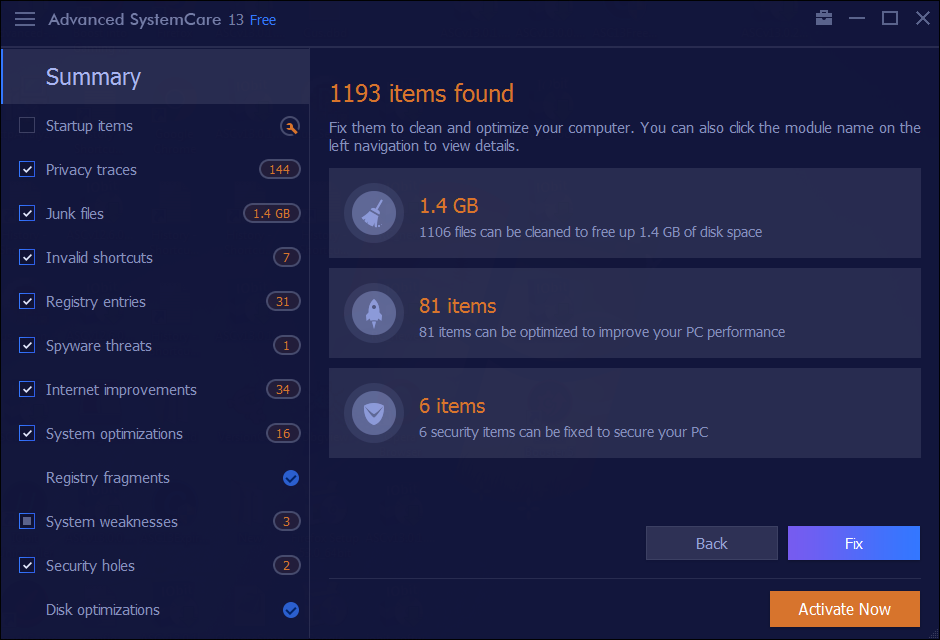 Advanced SystemCare Free Screenshot 3