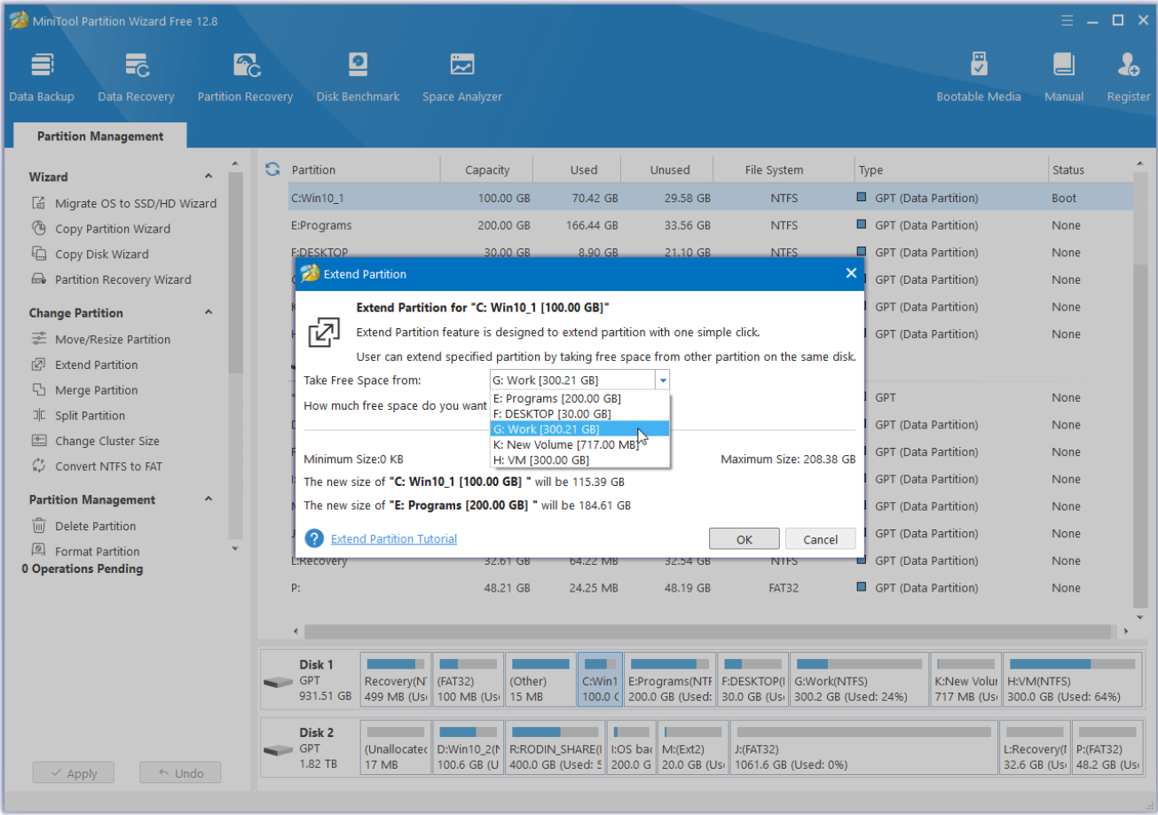 MiniTool Partition Wizard Free Edition Screenshot 1
